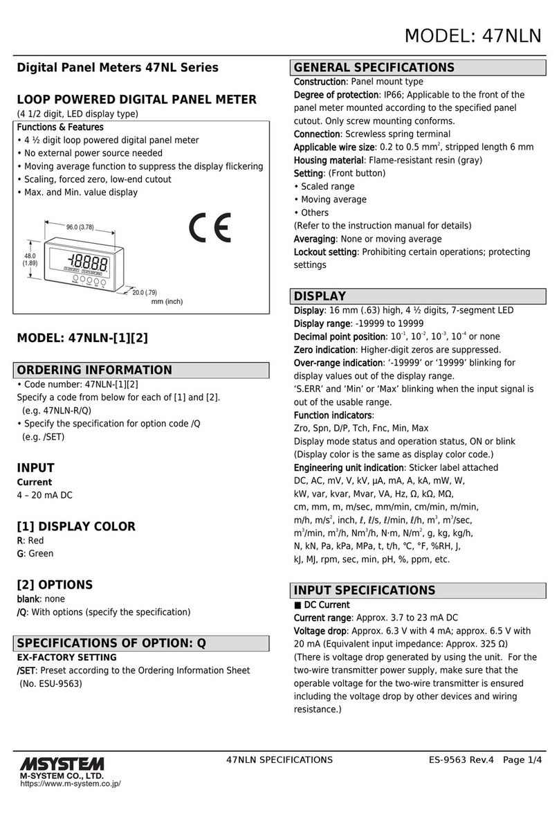 M-system 47NL Series manual