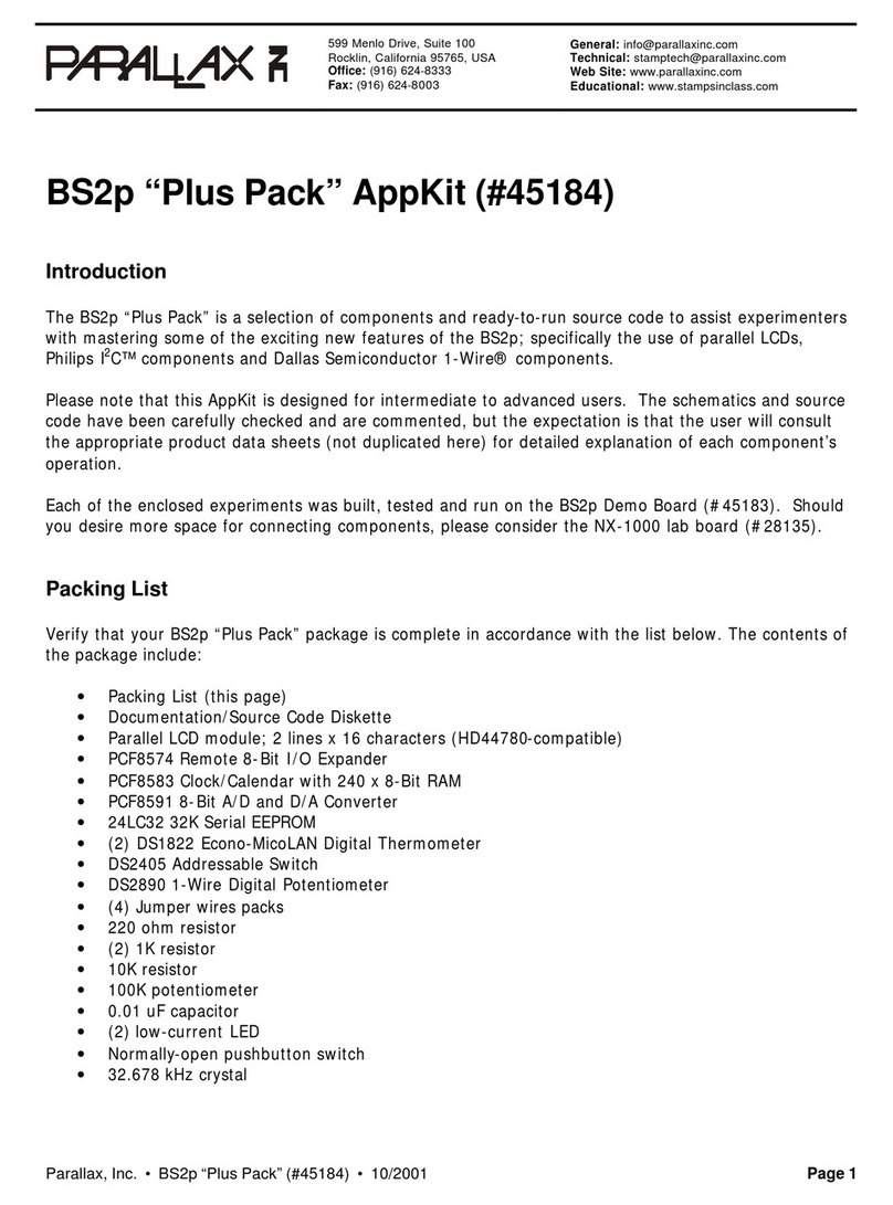 Parallax BS2p Plus Pack AppKit manual