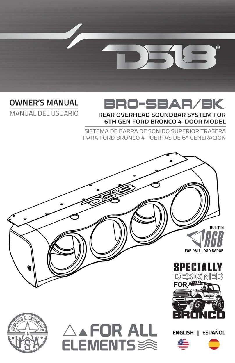 DS18 BRO-SBAR/BK owner's manual