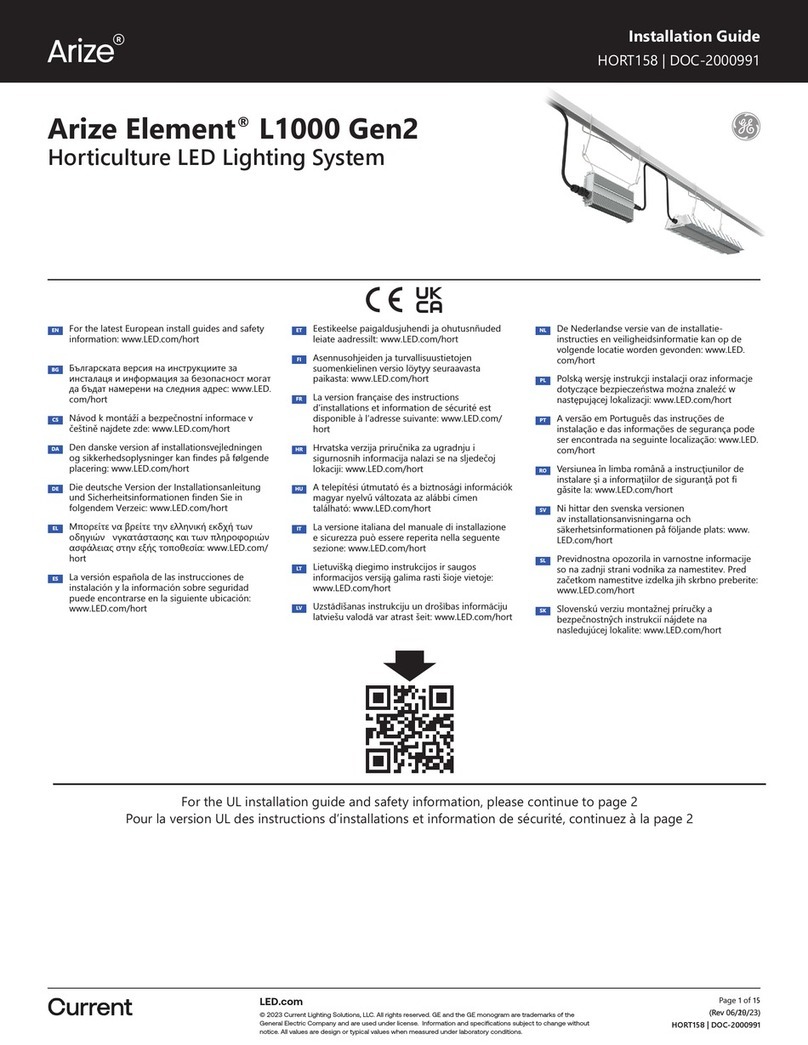Current Arize Element L1000 Gen2 User manual
