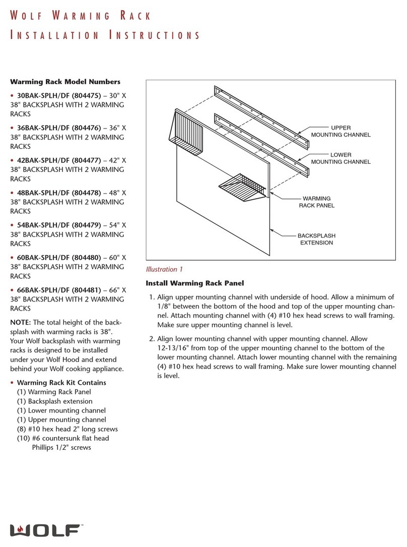 Wolf 30BAK-SPLH/DF installation instructions