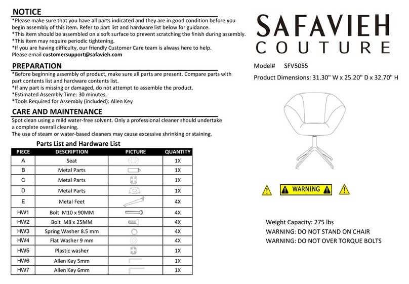 SAFAVIEH COUTURE SFV5055 manual SAFAVIEH COUTURE SFV5055 manual