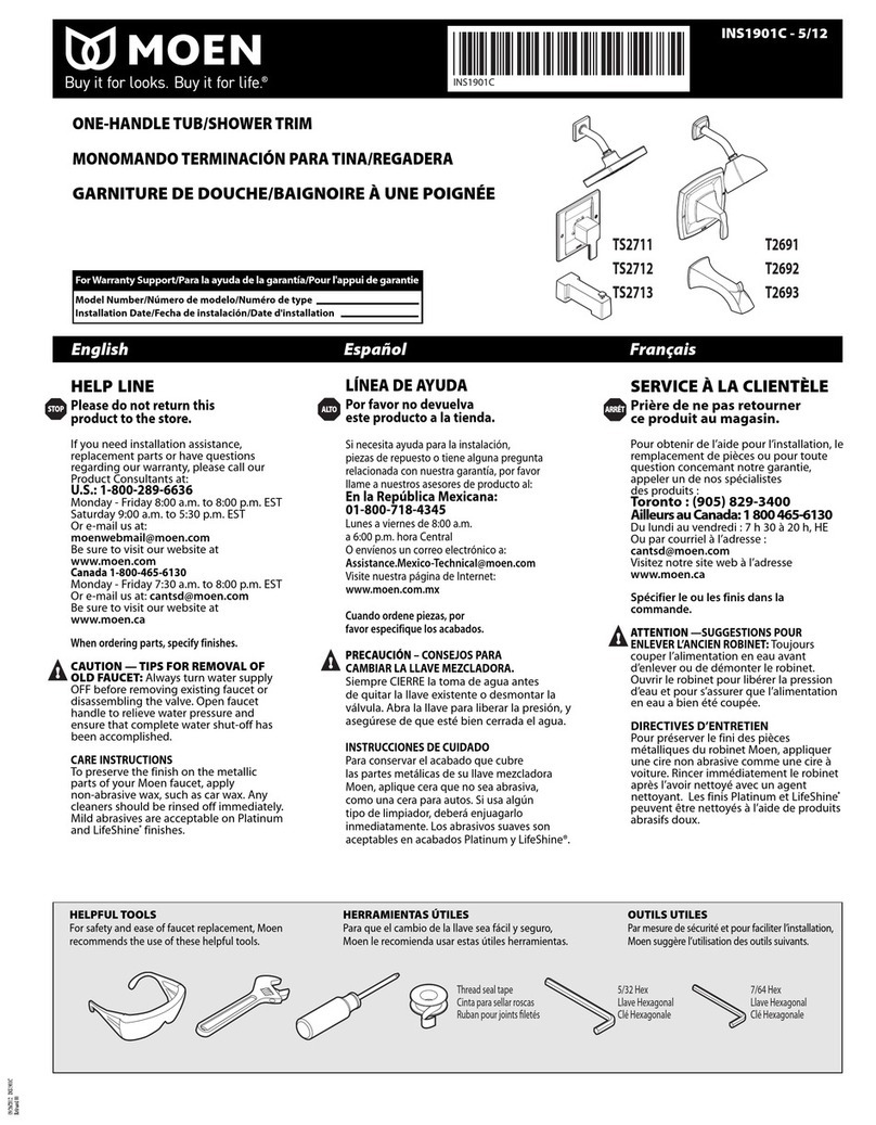 Moen Voss TS2711 manual