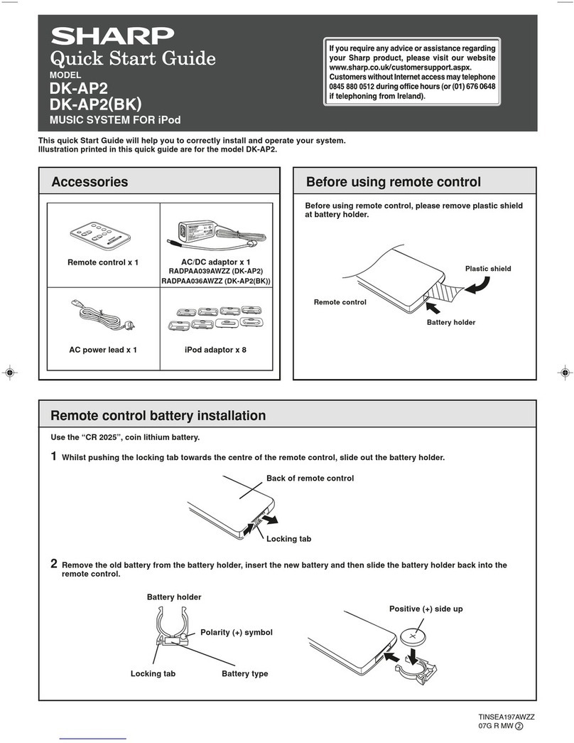 Sharp DK-AP2(BK) quick start guide