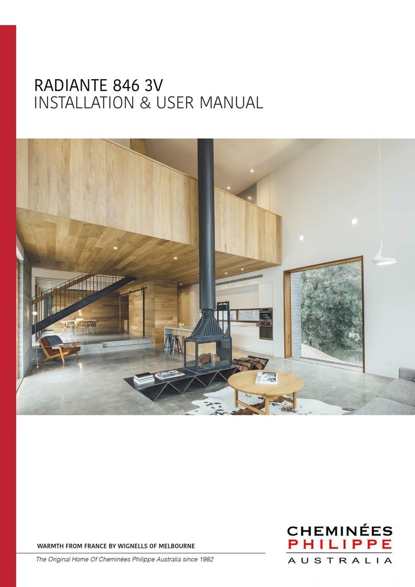 Cheminees Philippe RADIANTE 846 3V Installation & user manual
