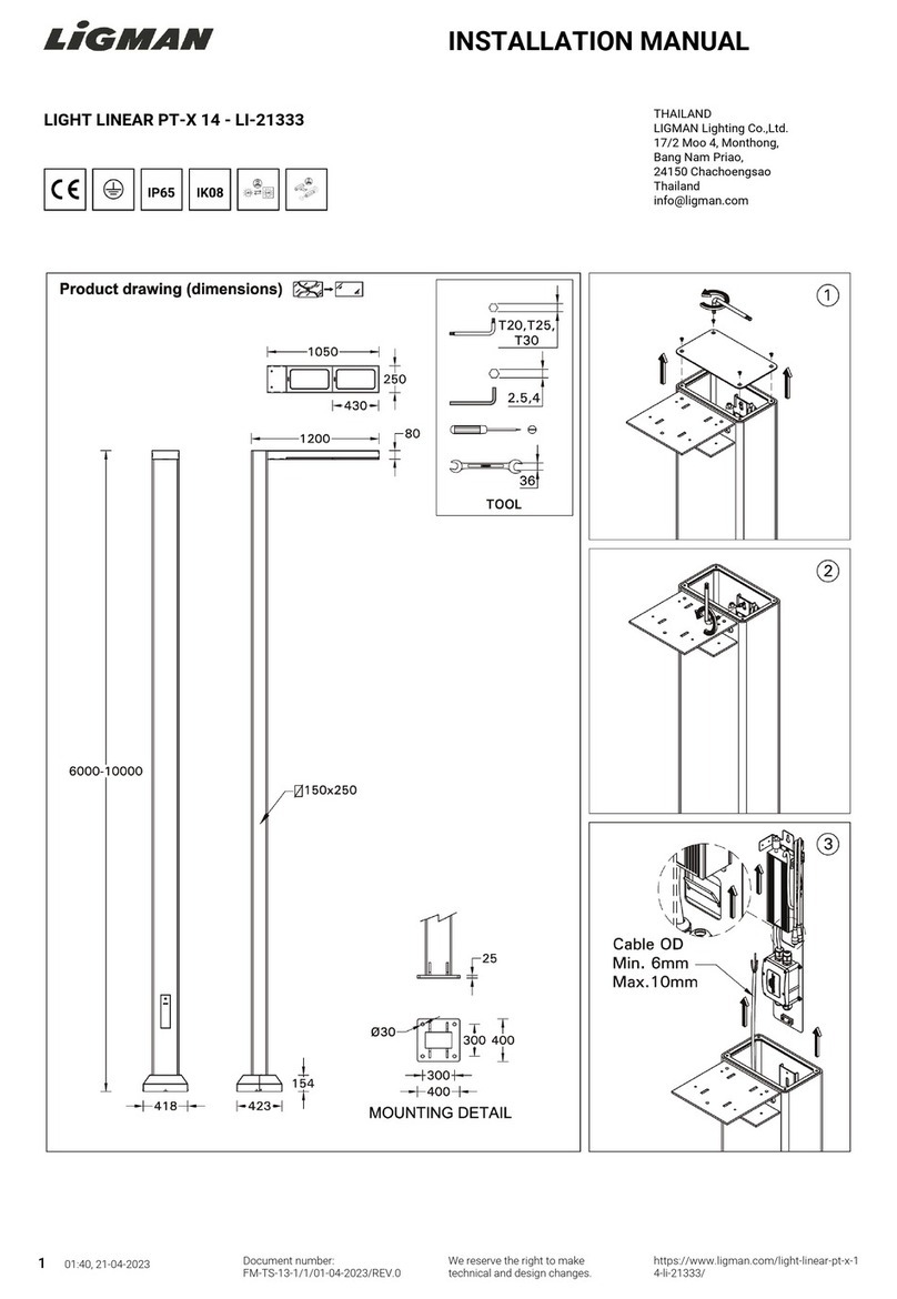 LIGMAN LIGHT LINEAR PT-X 14 User manual