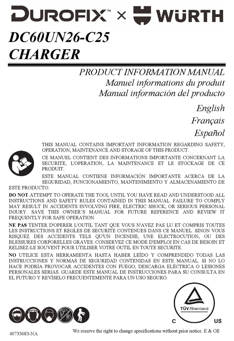 DUROFIX Wurth DC60UN26-C25 Product information manual