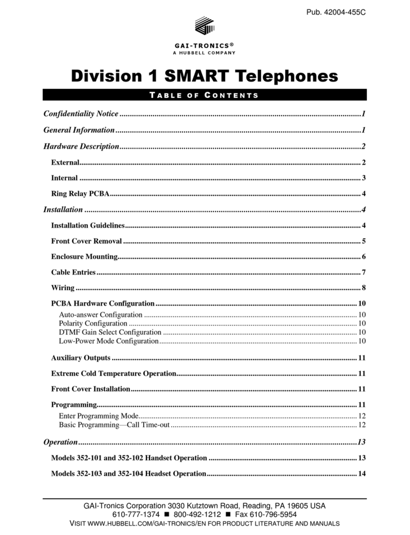 Hubbell GAI-Tronics 352-101 manual