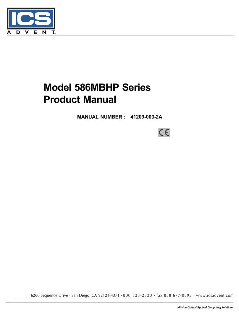 ICS Advent 586MBHP Series product manual