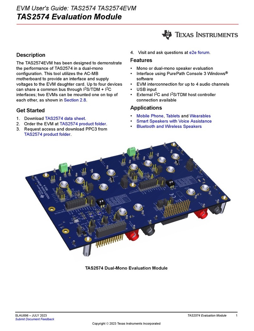 Texas Instruments TAS2574 User manual Texas Instruments TAS2574 User manual