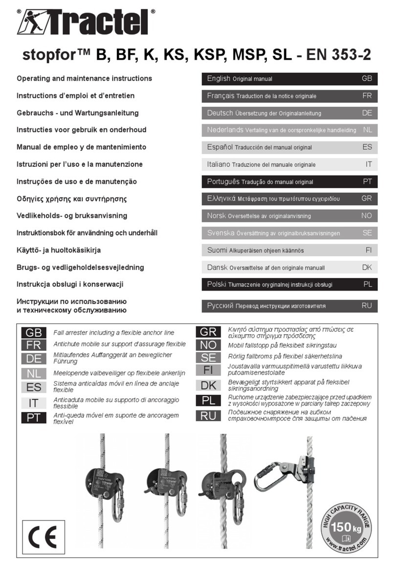 Tractel stopfor B Manual