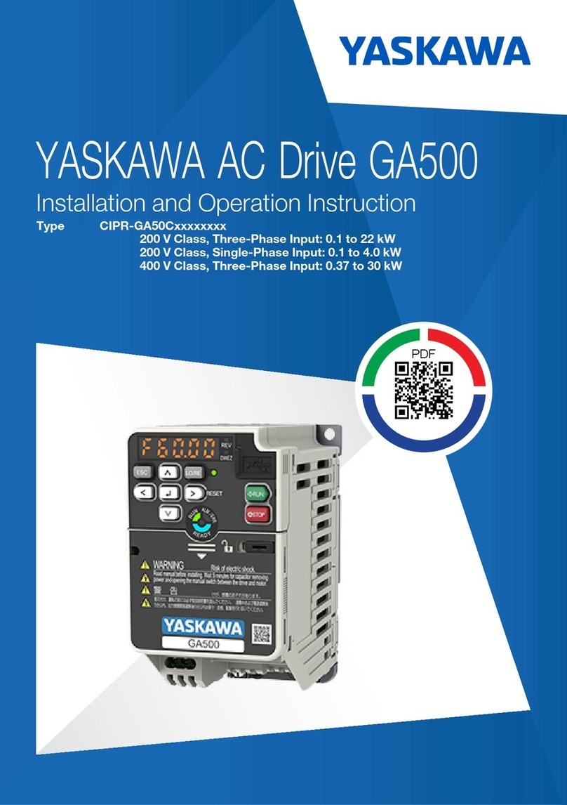 YASKAWA GA500 series Installation and operation instruction