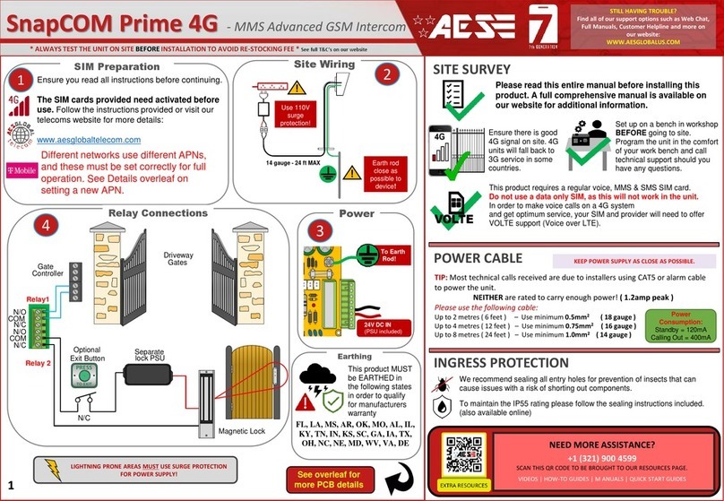 AES SnapCOM Prime 4G User manual