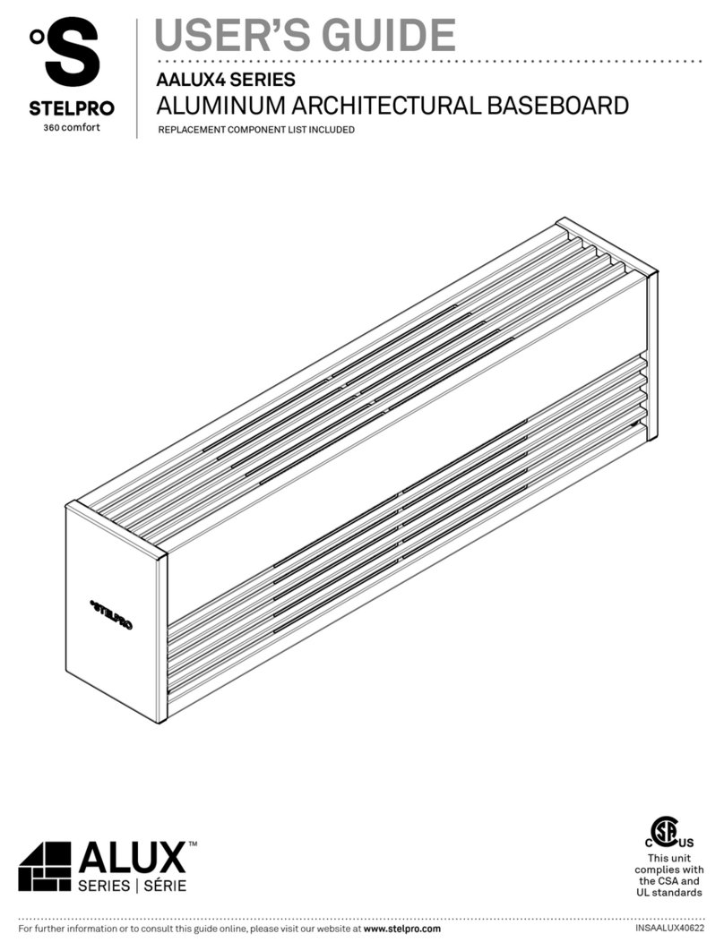 Stelpro AALUX4 Series user guide