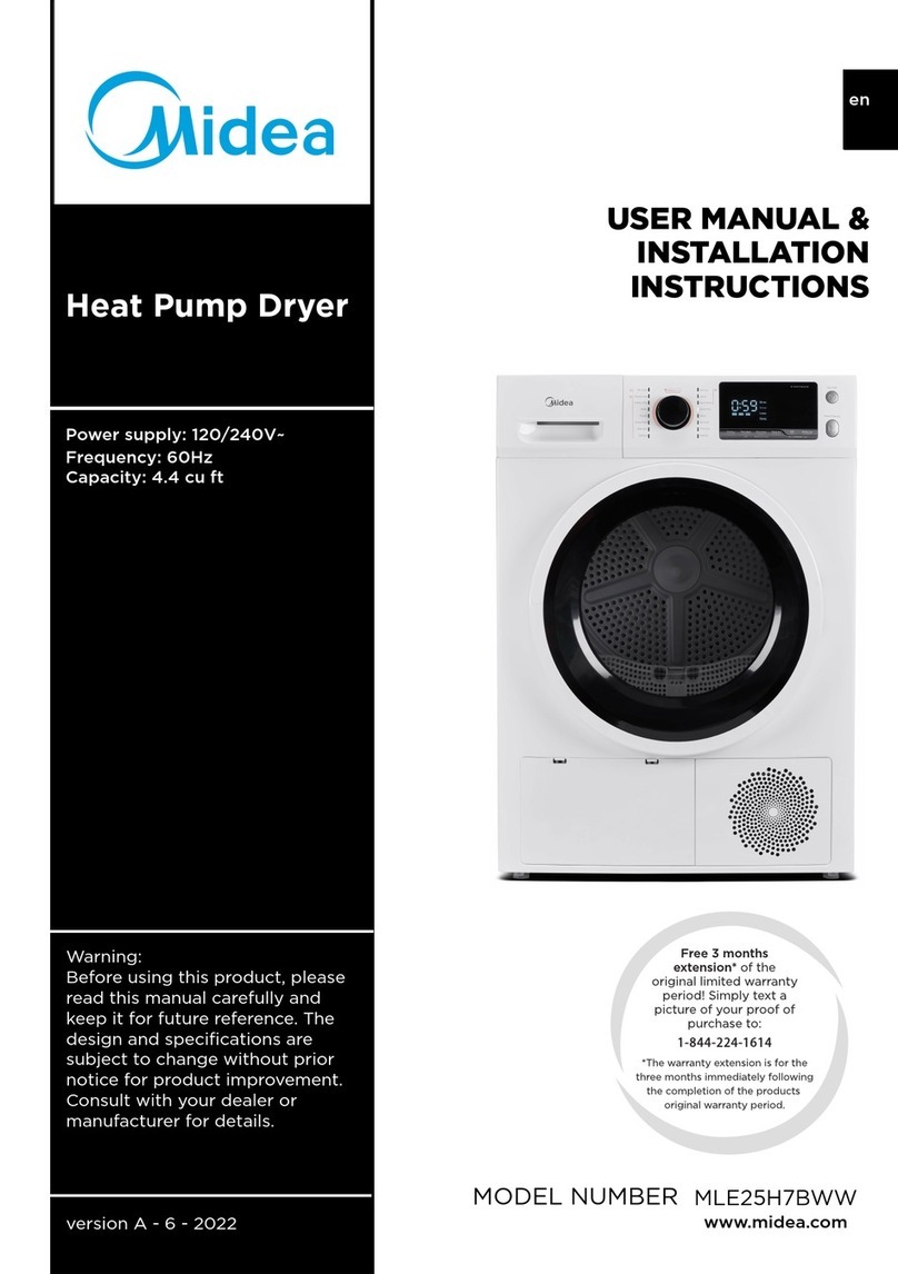 Midea MLE25H7BWW Manual