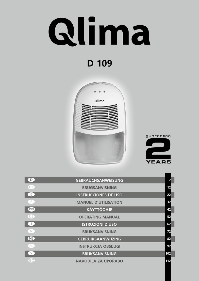 Qlima D 109 User manual Qlima D 109 User manual