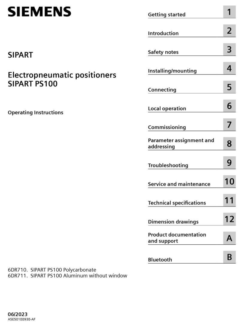 Siemens SIPART PS100 User manual