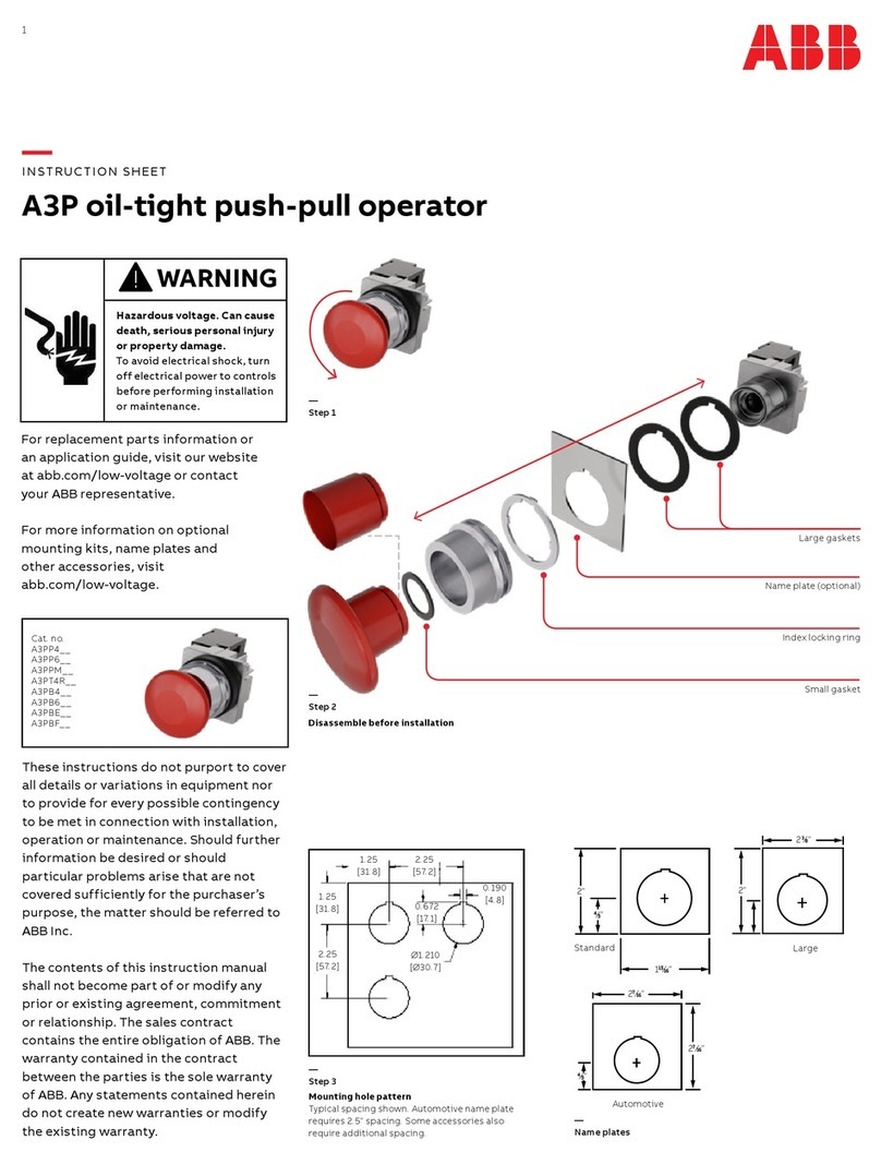 ABB A3 Series instruction sheet