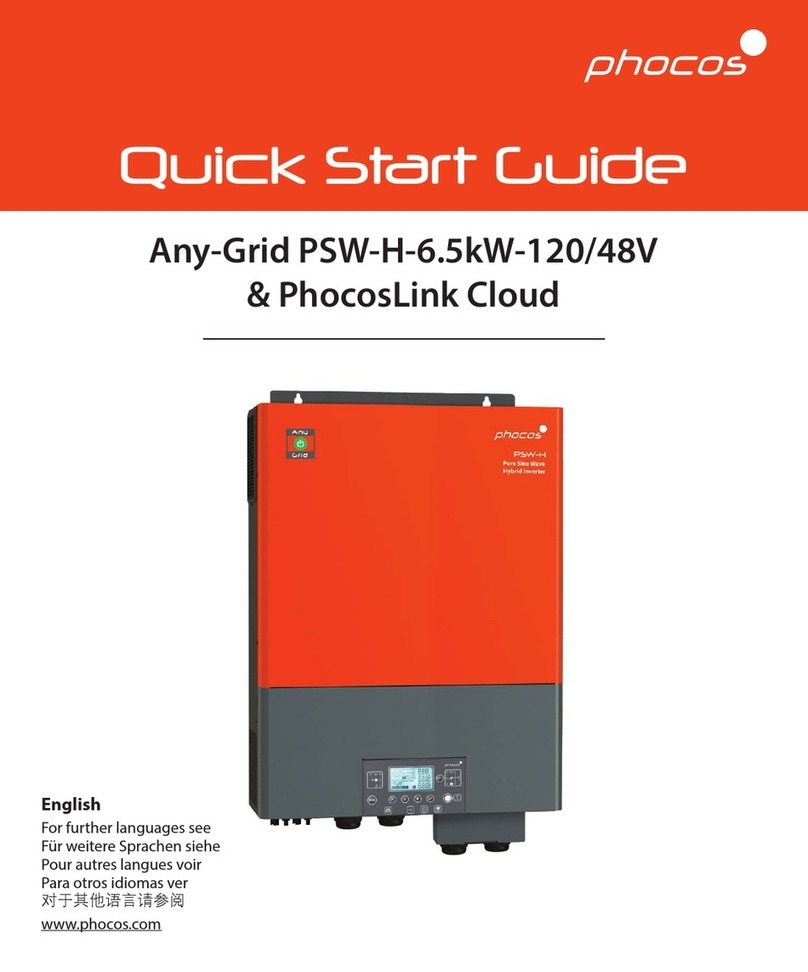 Phocos Any-Grid PSW-H-6.5kW-120/48V User manual