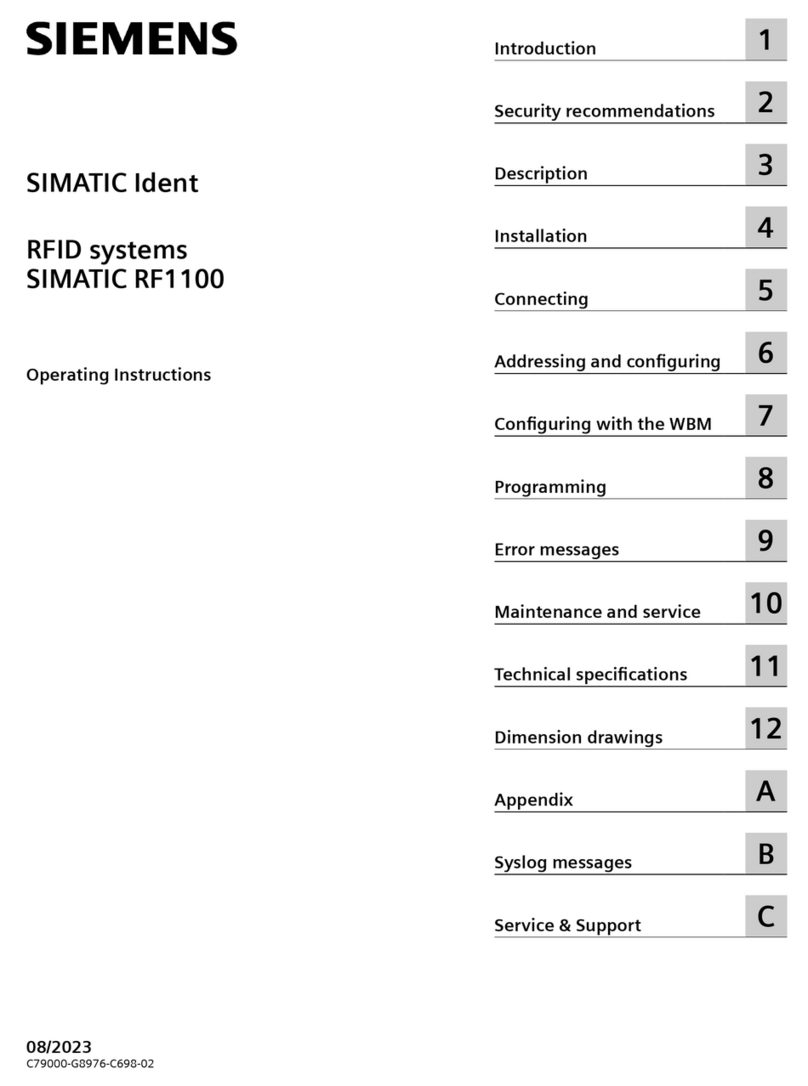 Siemens SIMATIC RF1100 User manual
