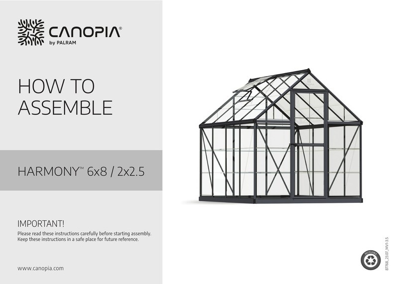 Palram CANOPIA HARMONY 6x8 / 2x2.5 How to assemble