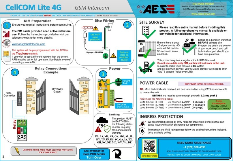AES CellCOM Lite 4G manual