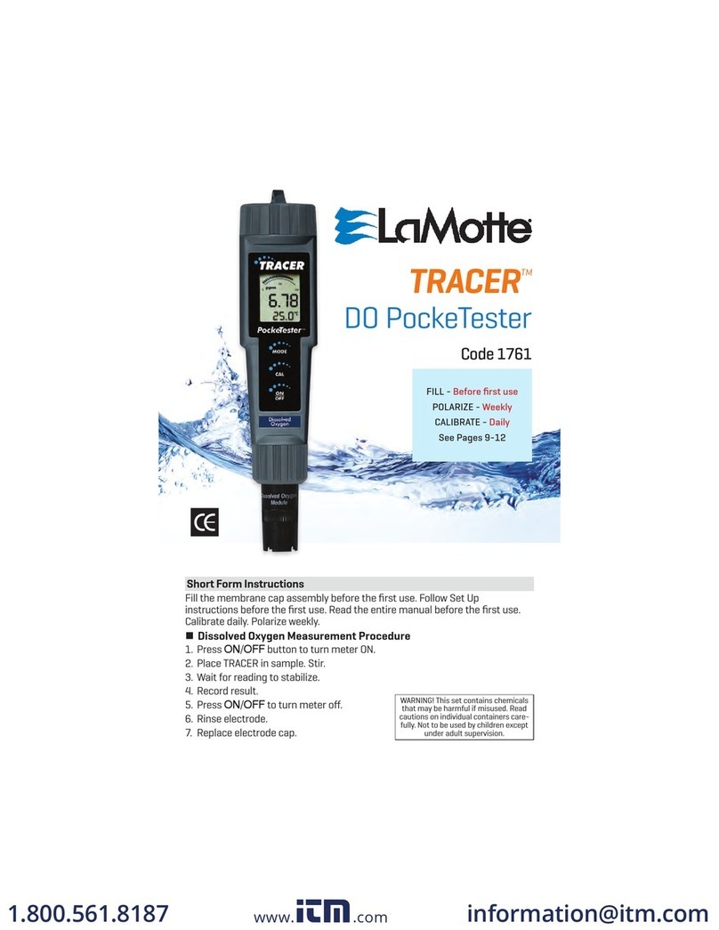 LaMotte Tracer PockeTester User manual LaMotte Tracer PockeTester User manual