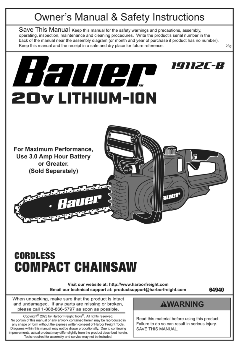 Bauer 19112C-B Owner's manual & safety instructions
