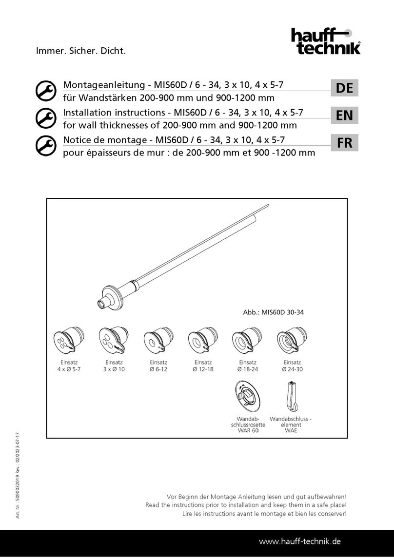 Haufftechnik MIS 60D installation instructions