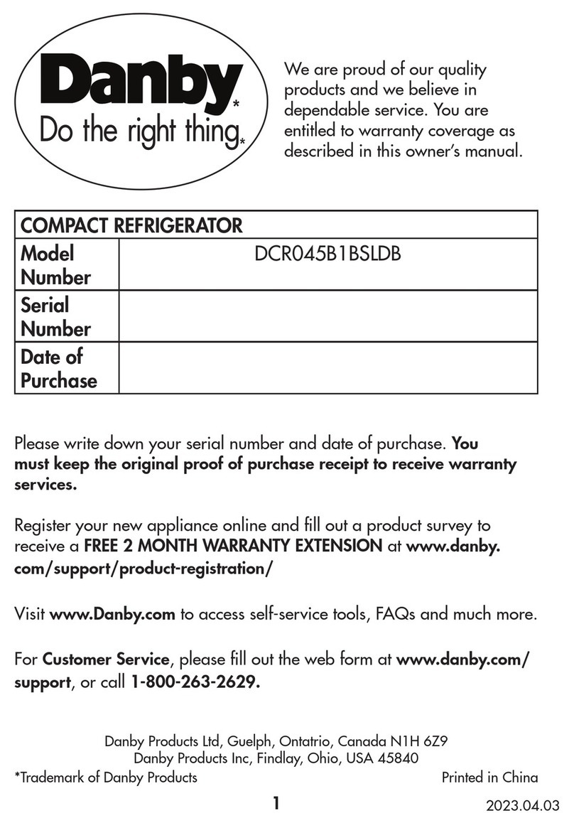 Danby DCR045B1BSLDB manual