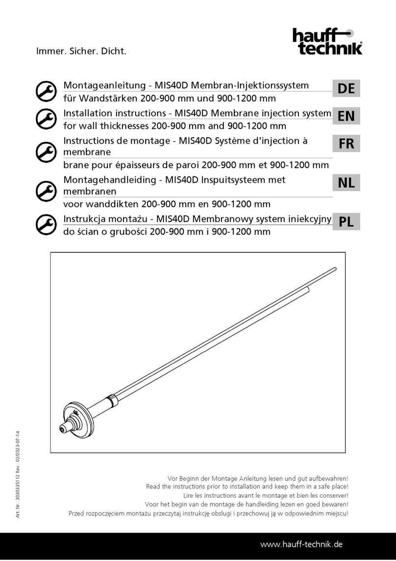 Haufftechnik MIS40D installation instructions Haufftechnik MIS40D installation instructions