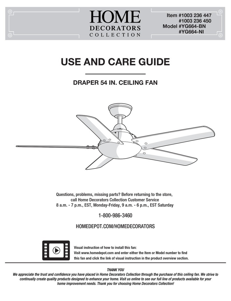 Home Decorators Collection DRAPER YG664-BN User manual Home Decorators Collection DRAPER YG664-BN User manual