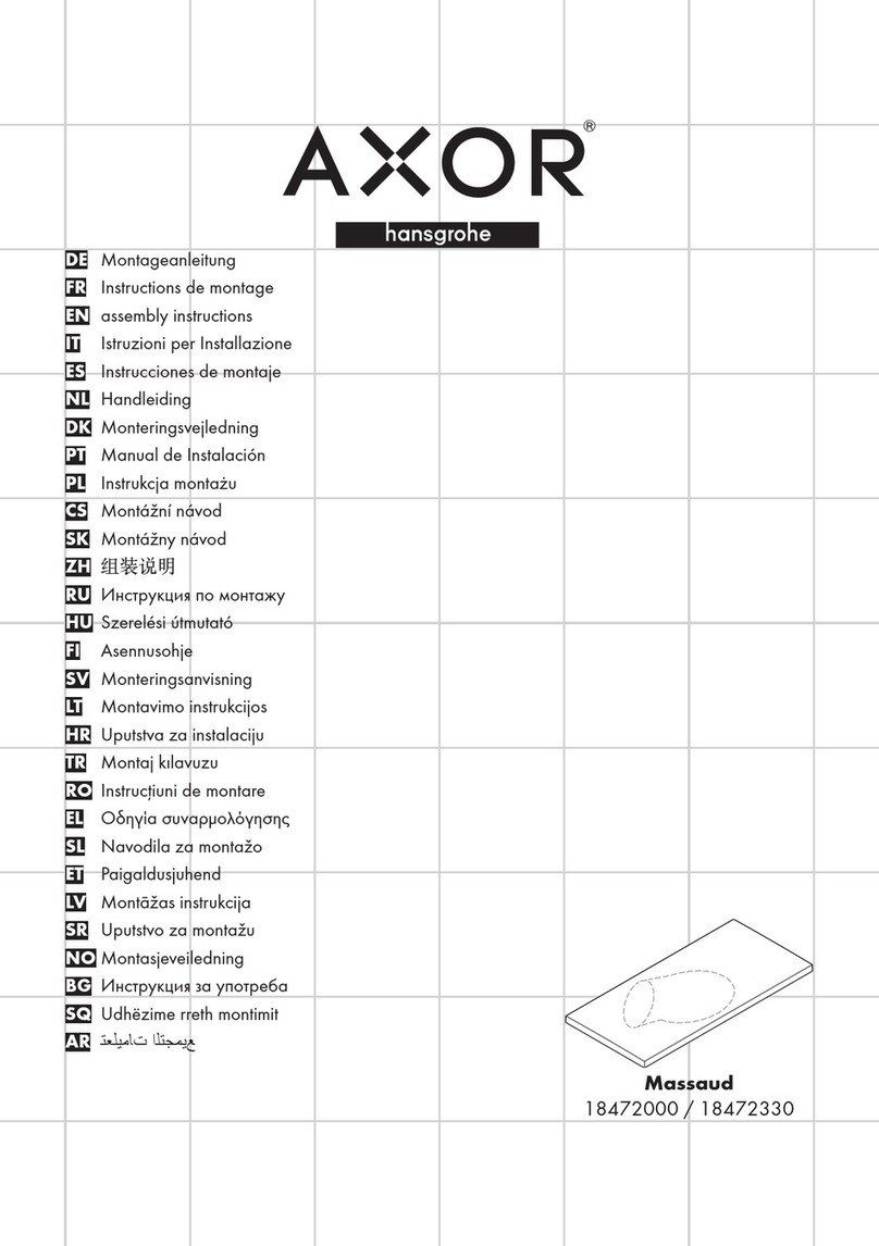 Hans Grohe Axor Massaud 18472000 User manual Hans Grohe Axor Massaud 18472000 User manual