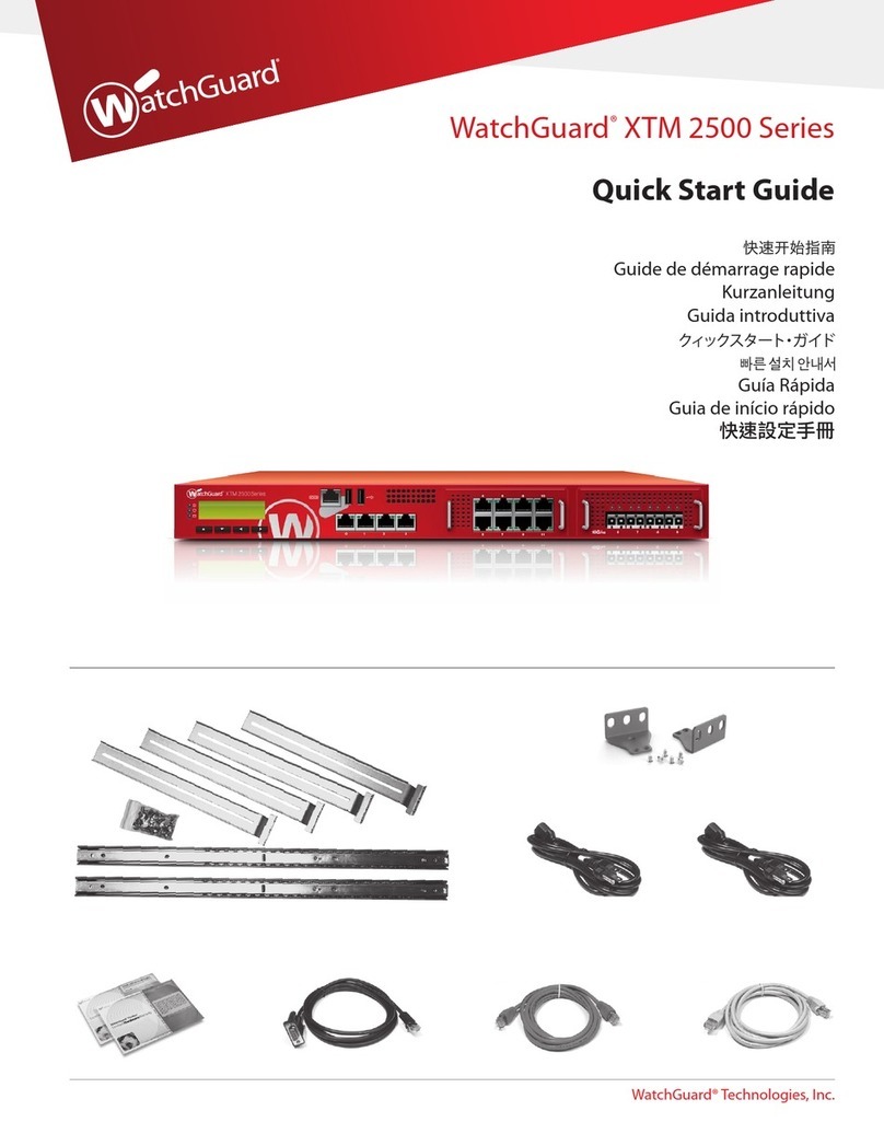 Watchguard XTM 2500 Series User manual