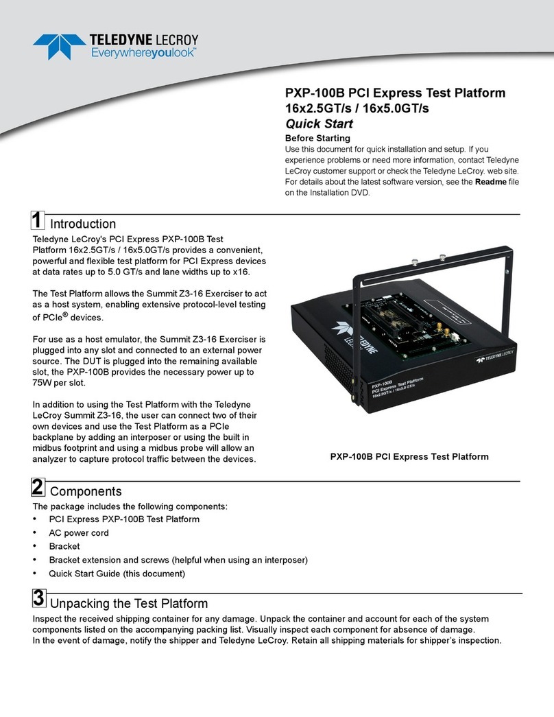 Teledyne PXP-100B quick start