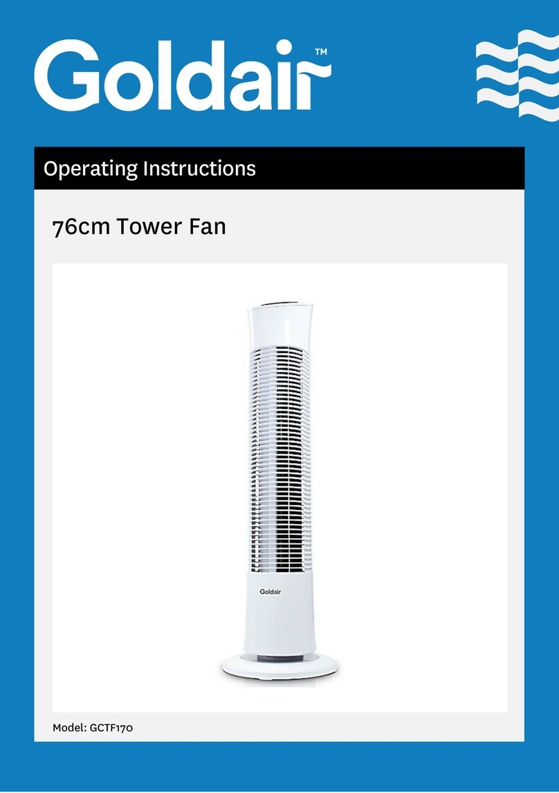 Goldair GCTF170 operating instructions