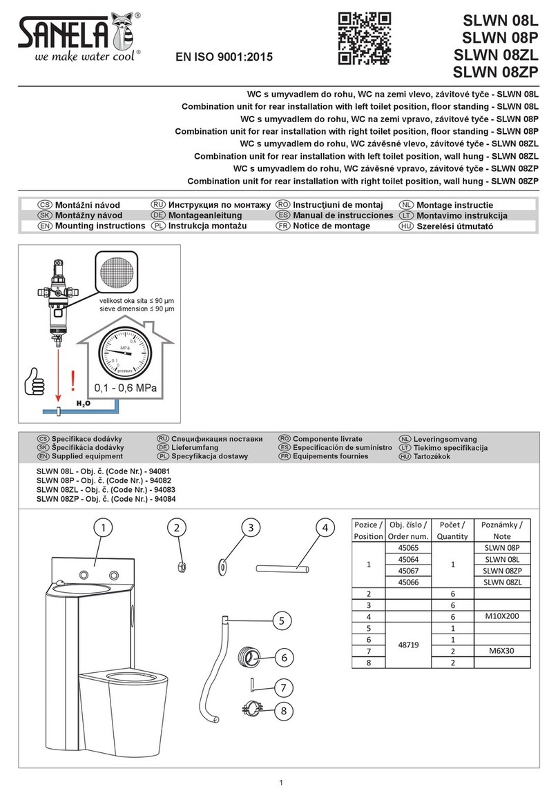 Sanela SLWN 08P Mounting instructions