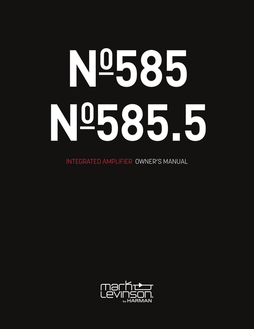 Harman Mark Levinson 585 User manual