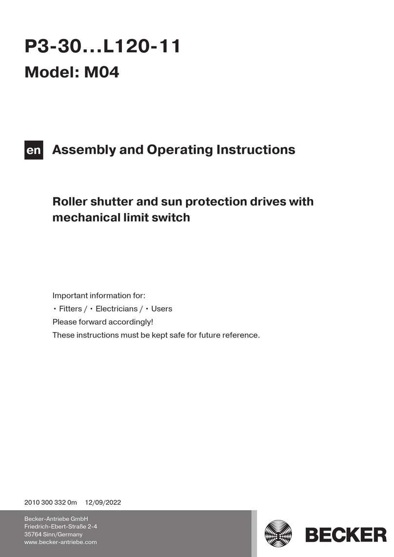 Becker P3-30 Assembly and operating instructions