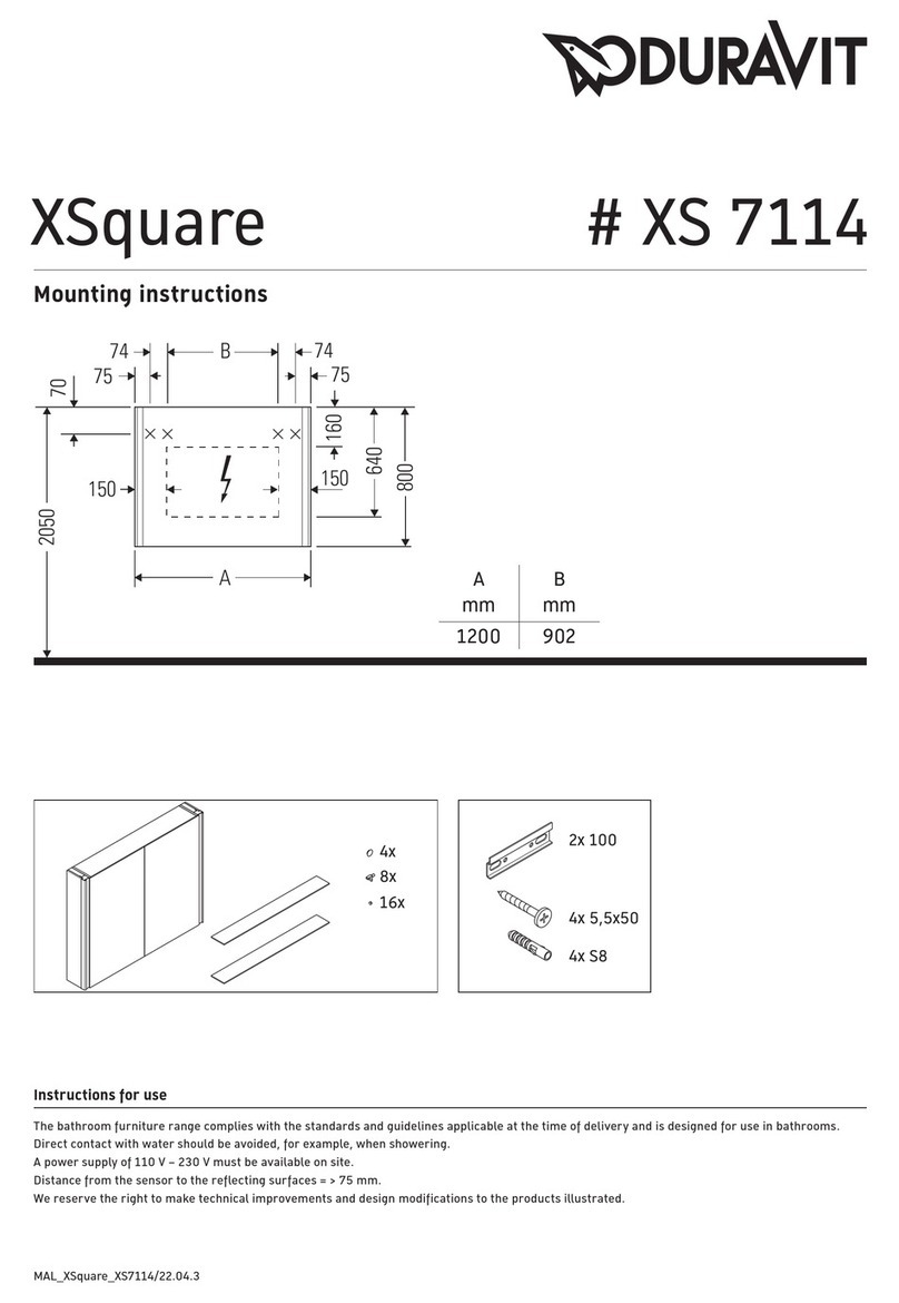 DURAVIT XSquare XS 7114 manual DURAVIT XSquare XS 7114 manual