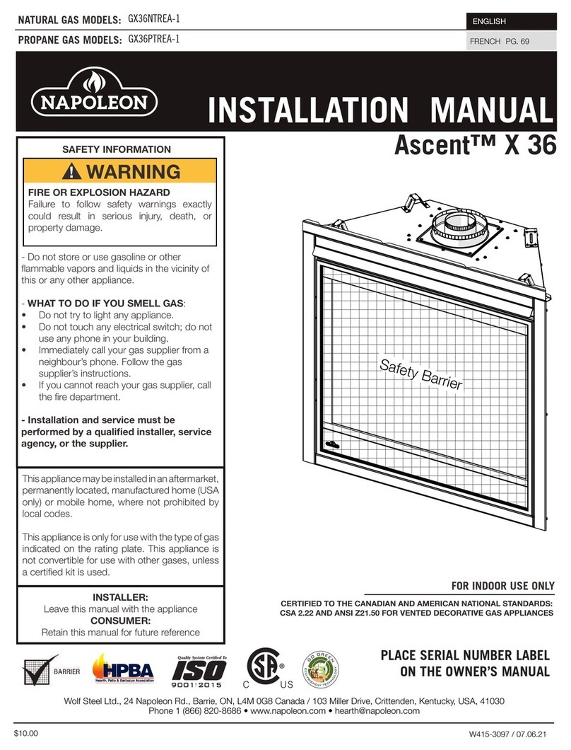 Napoleon GX36NTREA-1 User manual
