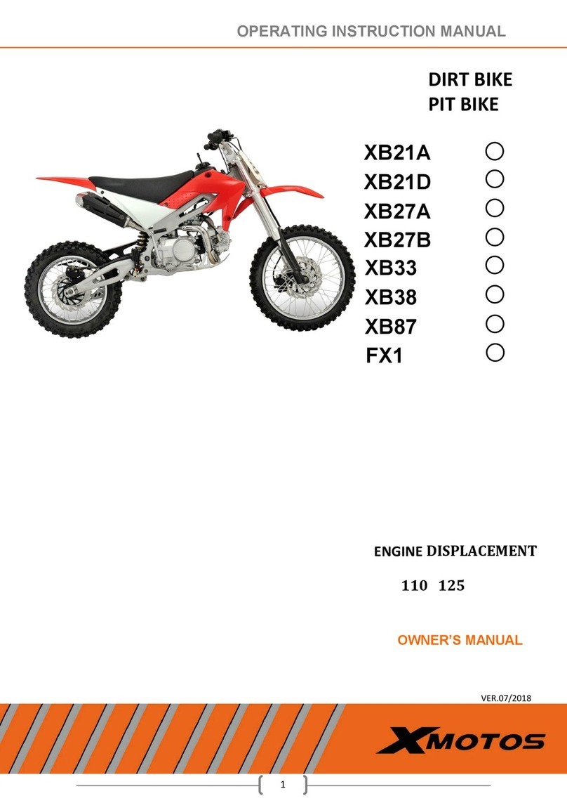 Xmotos XB21A 2018 Operating instructions manual