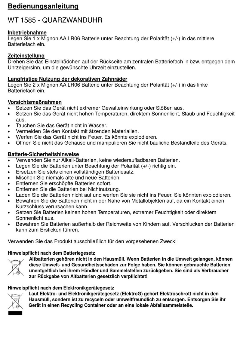 Technoline WT 1585 instruction manual Technoline WT 1585 instruction manual