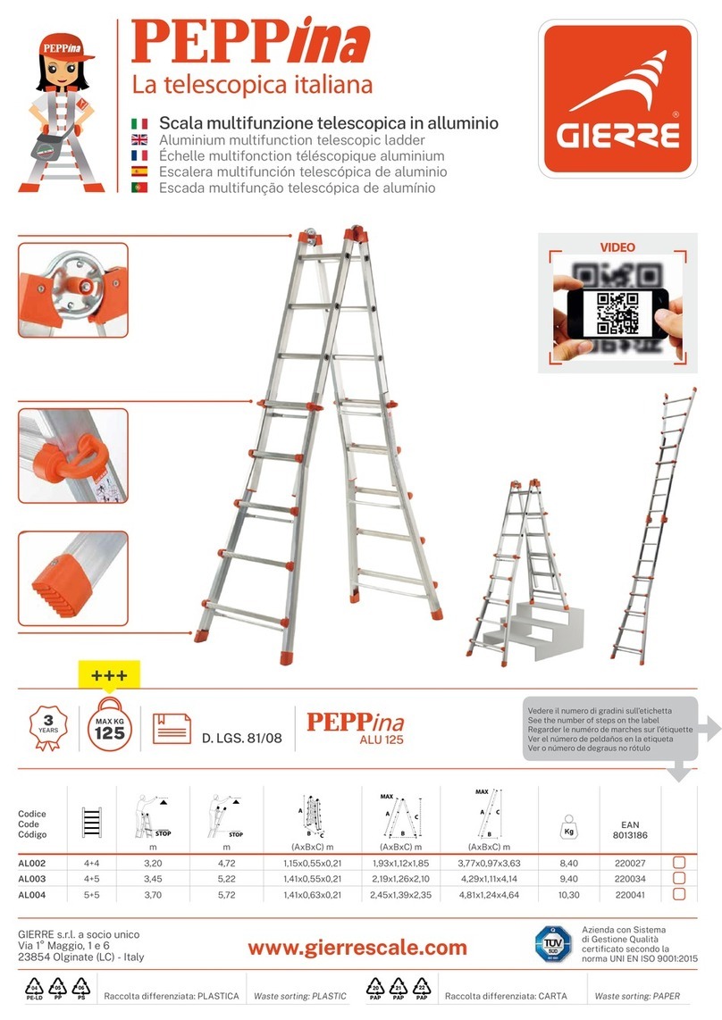 GIERRE PEPPina AL003 Operating and maintenance instructions