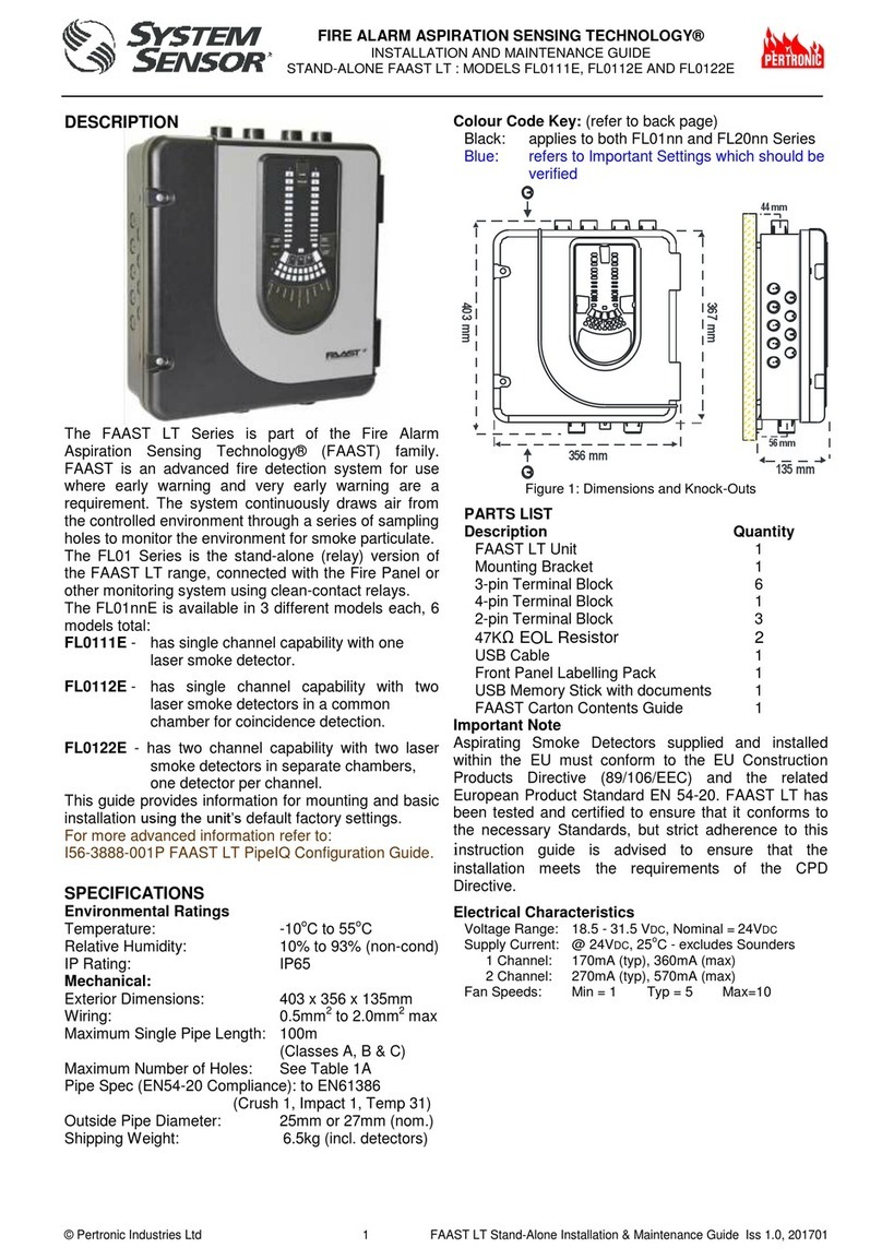 Pertronic SYSTEM SENSOR FL0111E Installation and maintenance guide Pertronic SYSTEM SENSOR FL0111E Installation and maintenance guide