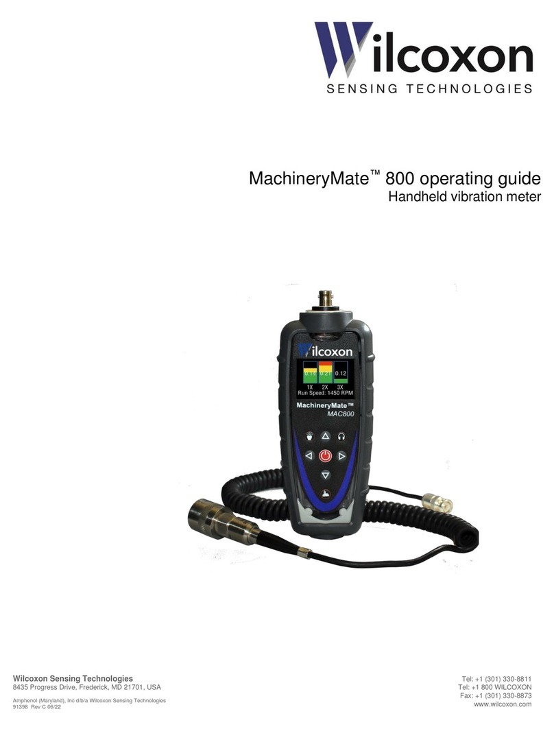 Wilcoxon MachineryMate 800 User manual