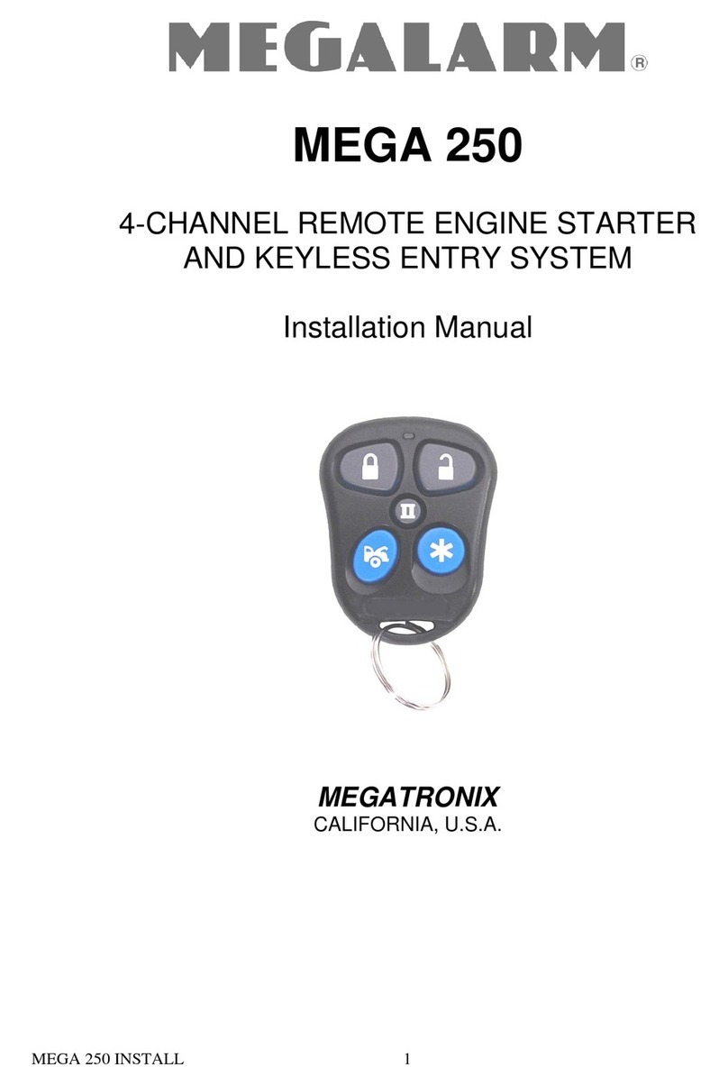 MEGATRONIX MEGALARM MEGA 250 installation manual