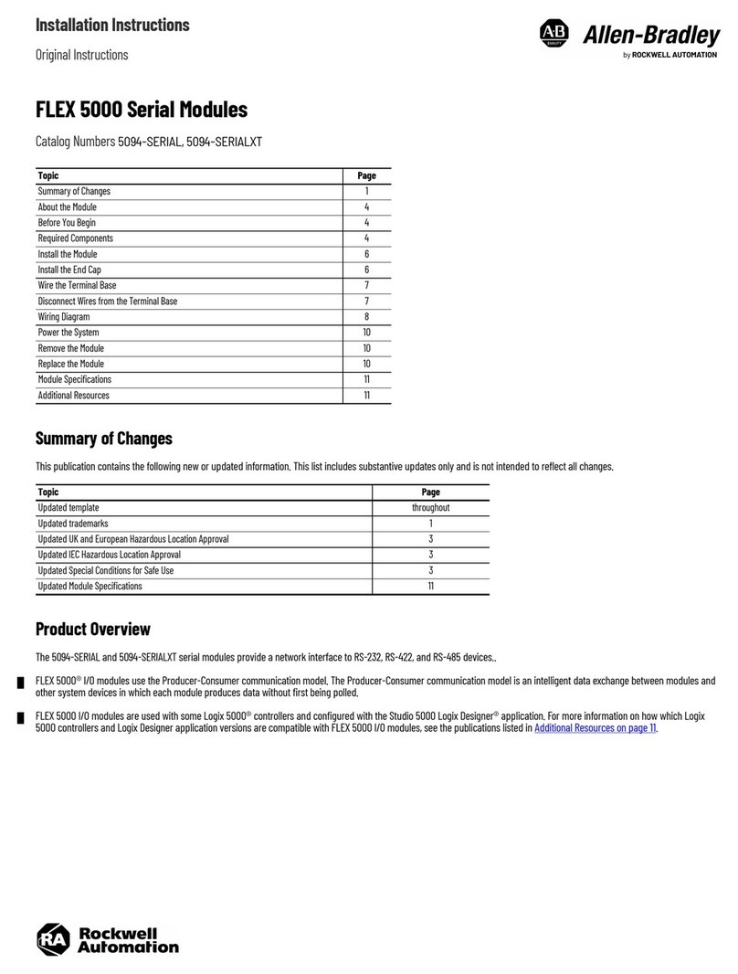 Rockwell Automation Allen-Bradley FLEX 5000 Series installation instructions