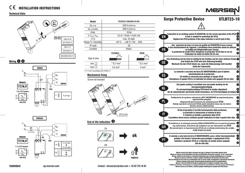 Mersen STLBT23-10 User manual