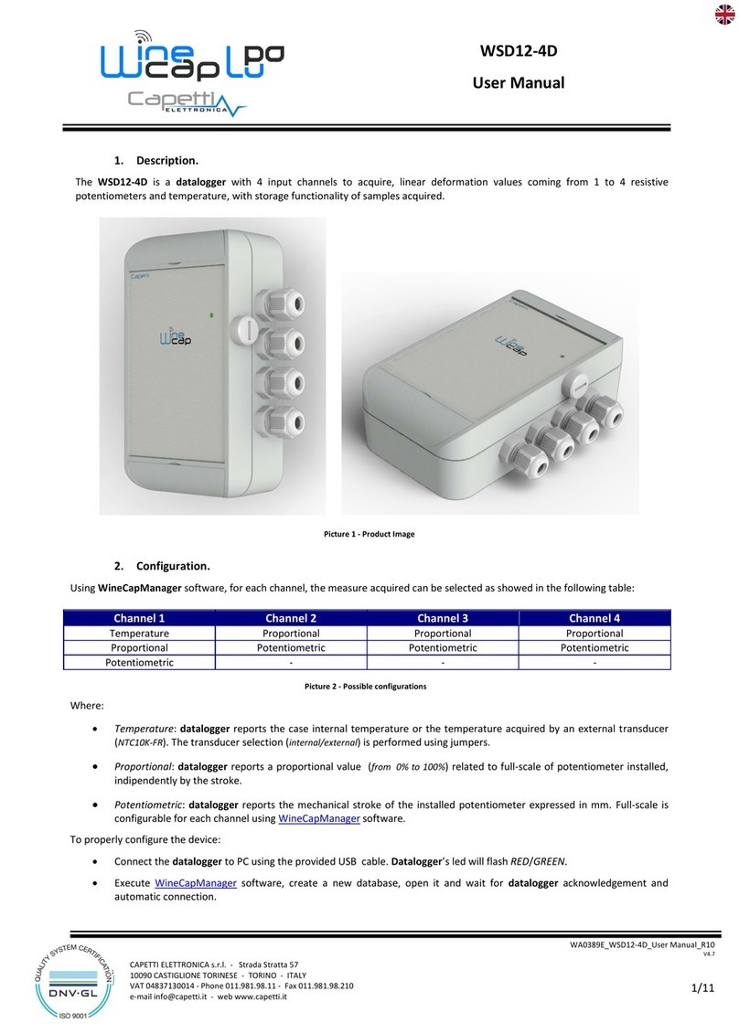 Capetti Elettronica Winecap WSD12-4D User manual